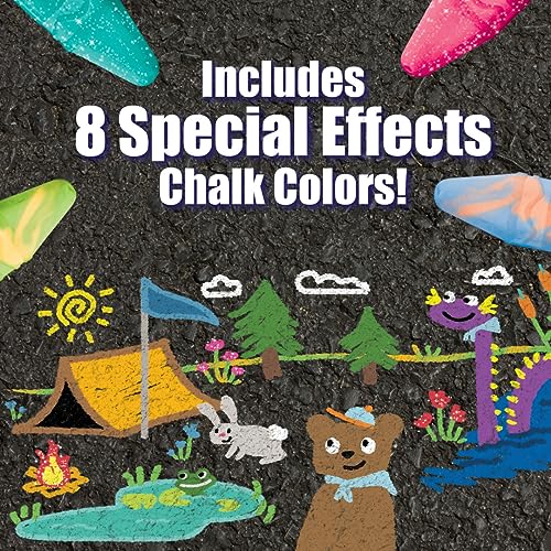 Crayola Ultimate Washable Chalk Collection (64ct), Bulk Sidewalk Chalk, Outdoor Chalk for Kids, Anti-Roll Sticks, Nontoxic, 4+ Crayola