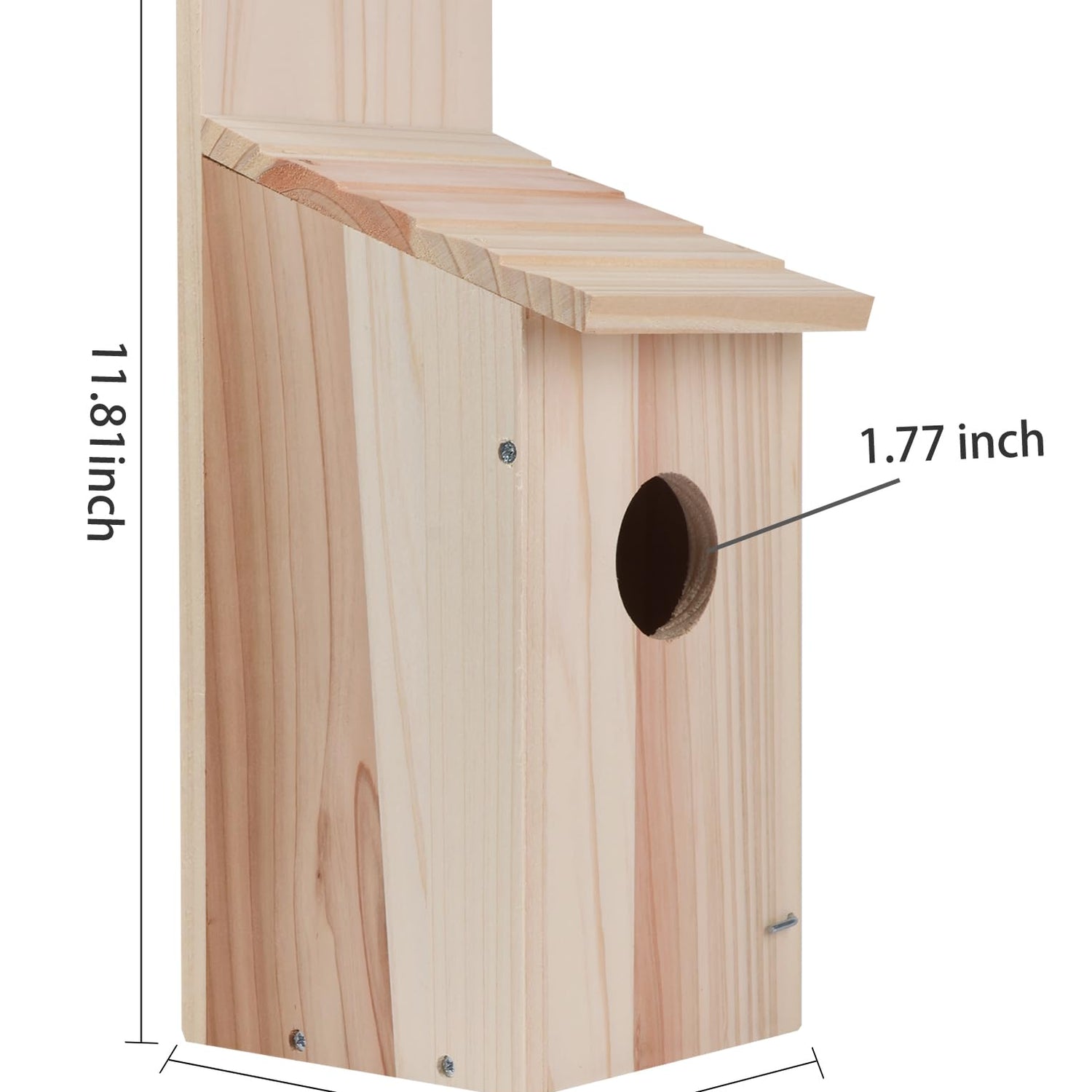 OceeK Natural Wooden Hummingbird Houses Cedar Blue Bird Box House Bird House Wooden Bird House Cedar Wren House Wood Bird Houses for Outside Hanging OceeK