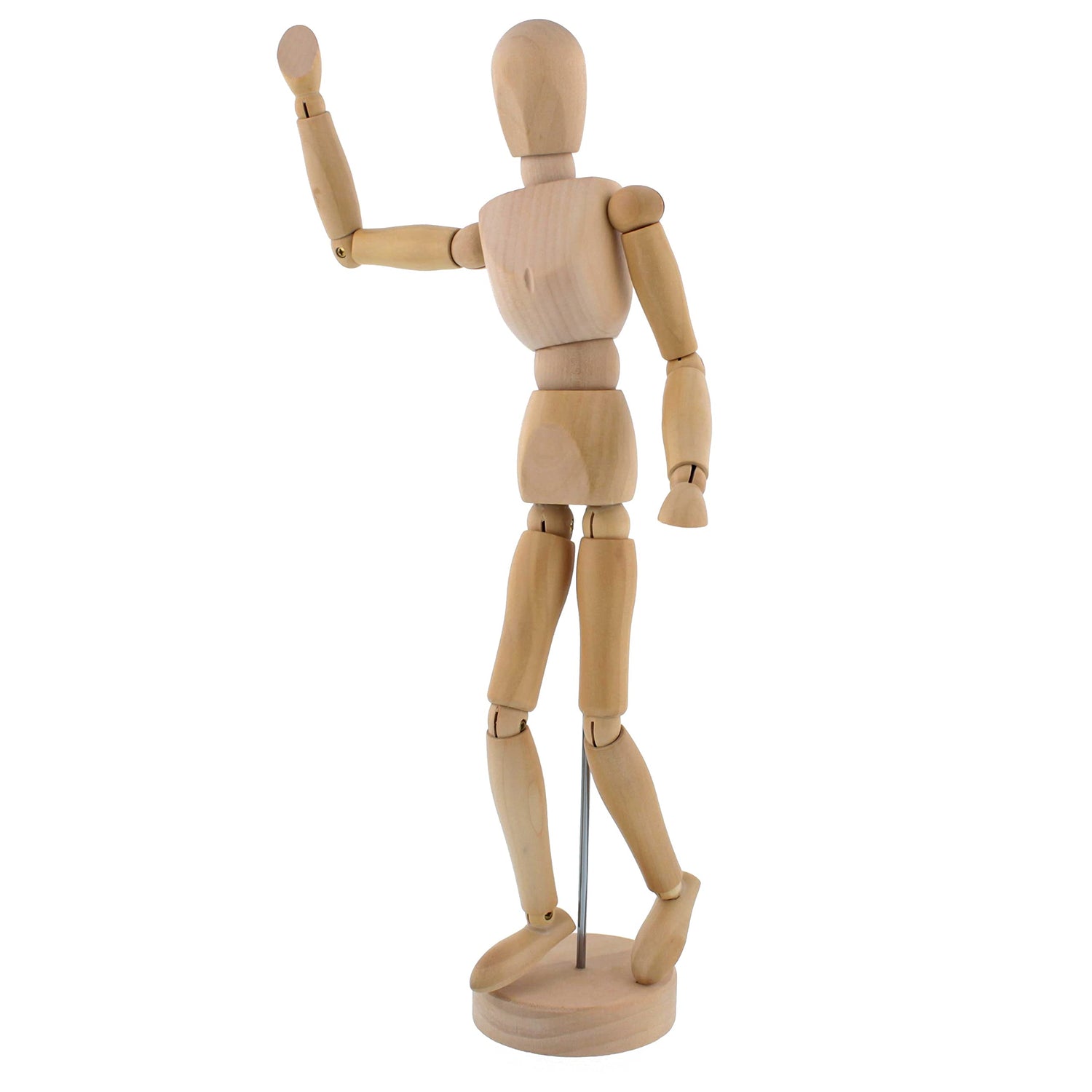 US Art Supply Wood 12" Artist Drawing Manikin Articulated Mannequin with Base and Flexible Body - Perfect for Drawing The Human Figure (12" Male) U.S. Art Supply