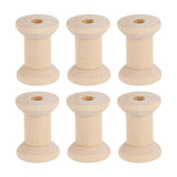 50PCS Hourglass Wooden Spools, Wooden Spools for Crafts, Unfinished Empty Thread Spool, Wooden Ribbon Spools Empty Wooden Thread Spools for Arts and HERCHR