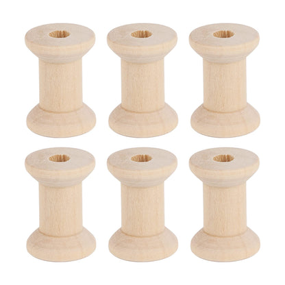 50PCS Hourglass Wooden Spools, Wooden Spools for Crafts, Unfinished Empty Thread Spool, Wooden Ribbon Spools Empty Wooden Thread Spools for Arts and - WoodArtSupply