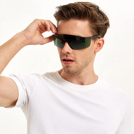 FreeMascot IPL 200nm-2000nm Laser Safety Glasses for Laser Hair Removal Treatment and Laser Cosmetology Operator Eye Protection with Case (Green) FreeMascot