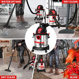 Shop-Vac 5 Gallon 4.5 Peak HP Wet/Dry Vacuum, Stainless Steel Tank, Portable Shop Vacuum with Filter, Hose and Accessories for Garage, Workshop. Shop-Vac