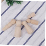 VILLCASE 10pcs Wooden People Shapes Wooden People Toys Wooden Peg People Unfinished Wooden Family Peg Dolls Wooden People Figures Kids Mannequin DIY VILLCASE