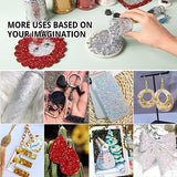 HTVRONT Chunky Glitter for Resin - 200g/7oz Silver Glitter, Designed Shaker Cap Holographic Glitter, Craft Glitter Powder Mixed Chunky Fine Flakes HTVRONT