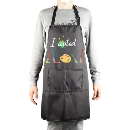 MBMSO Painting Artist Apron I Arted Apron Artist Painter Gifts Funny Art Teacher Student Gifts Apron Paint Lovers Gifts (I Arted Apron-black)