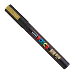 Posca PC-3M Paint Art Marker Pens - Fabric Glass Metal Pen - Set of Gold + Silver (1 of Each) posca