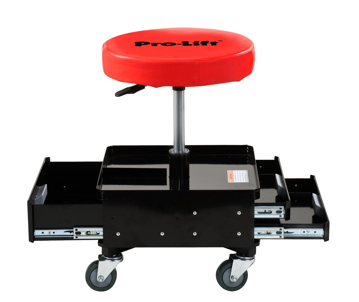 Pro-Lift C-3100 Grey Pneumatic Chair with Dual Tool Tray - 300 lb. Capacity, Pack of 1 Pro-LifT