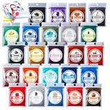 Mica Powder - (24-Pack/ .35 Oz Each) Color Soap Making Epoxy Resin Pigment, Bath Bomb, Candle, Nails Lolo Craft