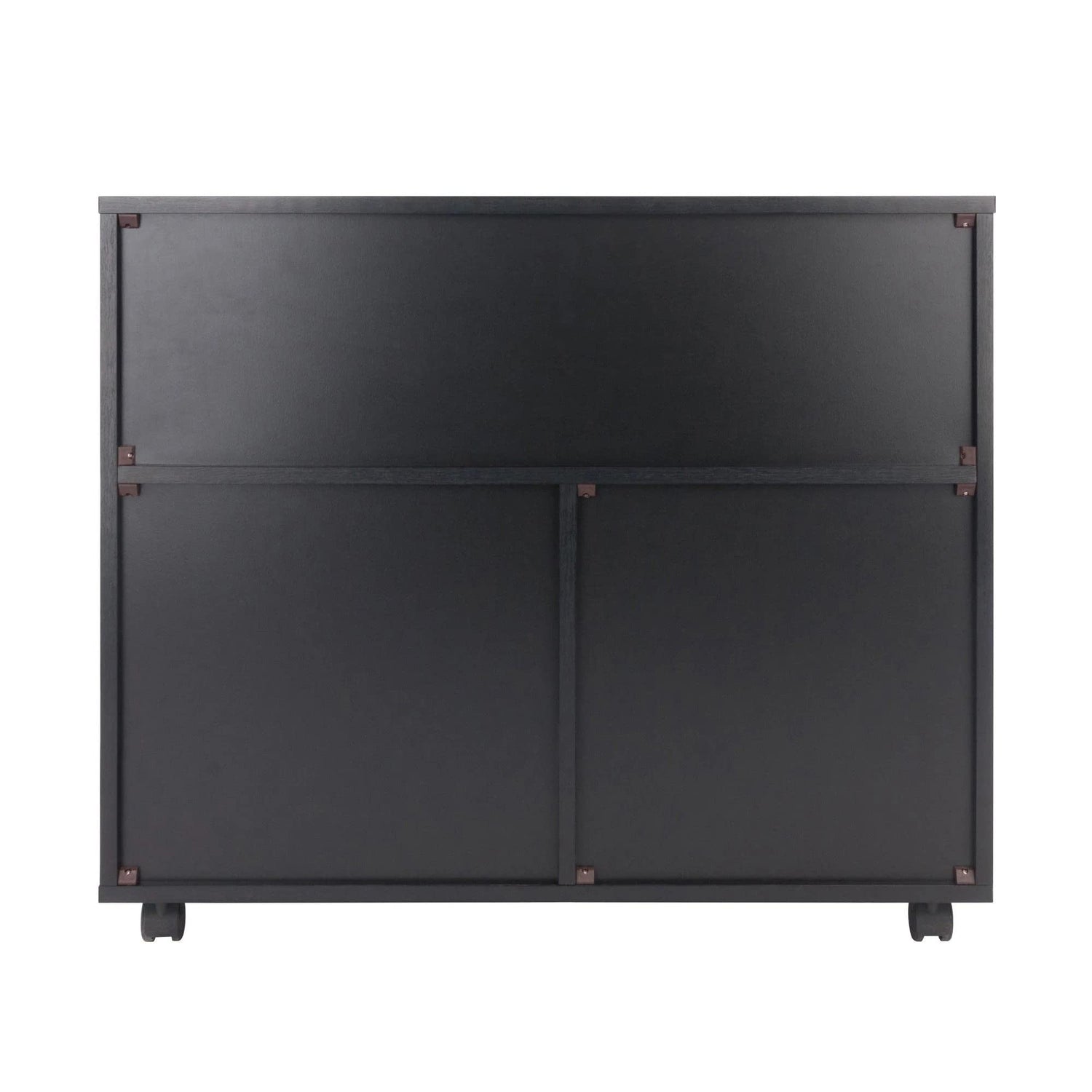 Winsome Wood Halifax Cabinet/Cupboard, 2 Large Drawer with 3 Small Drawer, Black Winsome