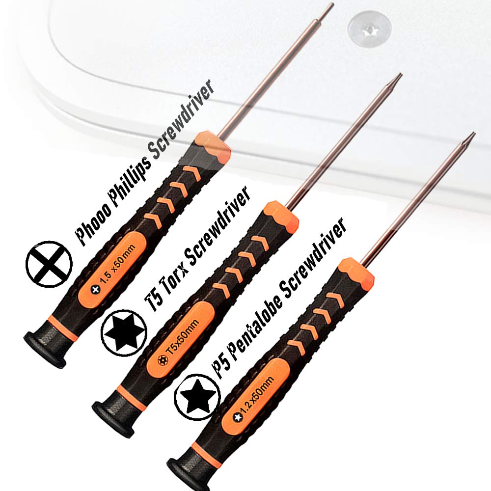 Repair Tool Kit for MacBook, TECKMAN Macbook Screwdriver Set with P5 Pentalobe Screwdriver,T5 Torx and Ph000 Phillips Screwdrivers for MacBook Air & TECKMAN