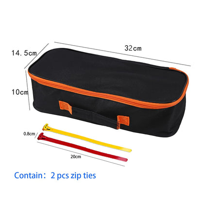 Tool Bag, Waterproof Oxford Bag, Multiple Purpose-Tool Organizers and Storage, Small Metal Tools Bags (Small with 2 pcs zip ties)