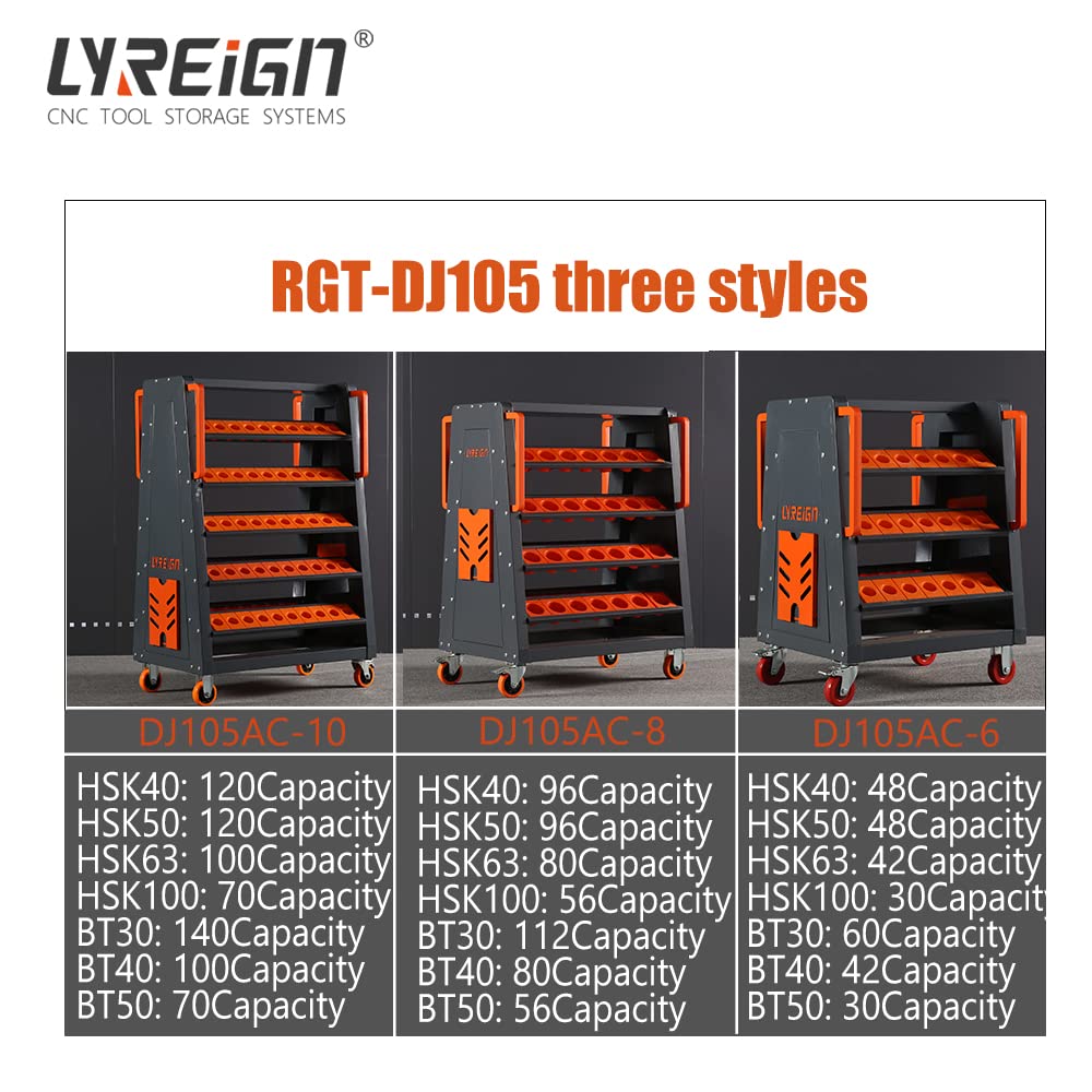 LYREIGN CNC Tool Storage Racks CNC Tool Holder HSK,CAT,BT,ISO,NT,DIN,SK,VDI Square ABS Tool Holder can be Install CAT50-70CAP