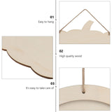 PartyKindom 2Pcs Wooden Pendant Wood Boards Unfinished Halloween Door Sign chirtmas Decor Fall Decor Wood Pumpkin Welcome Sign DIY Halloween Decor PartyKindom
