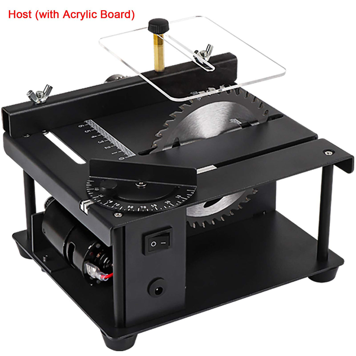 Mini Table Saw Portable Precision Multifunctional Mini Tablesaw 0-90 Angle Cut Portable DIY Saw Cut Depth 33cm for Wood Metal Plastic Cutting SanBouSi