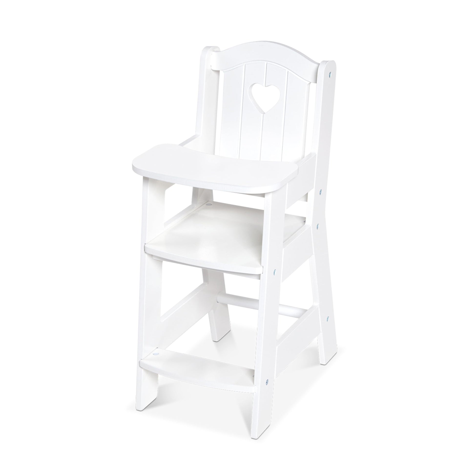 Melissa & Doug Play High Chair - Pretend Play High Chair Baby Doll Accessories,White - WoodArtSupply