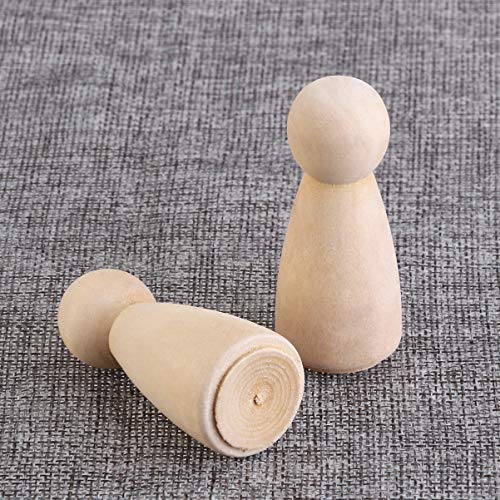 MAGICLULU 10pcs Wooden Pegs Unfinished Wooden Peg Doll Blank Unfinished Wood Peg Doll Bodies Little Peg People Peg Dolls Wood Doll Wood Trim Wooden MAGICLULU