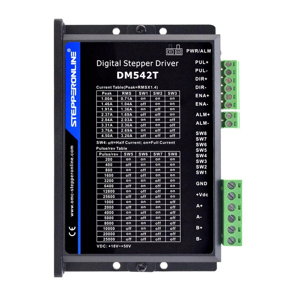 STEPPERONLINE 1 Axis CNC Kit 3Nm(425oz.in) Nema 23 Stepper Motor & Driver CNC Mill Router Lathe Robot STEPPERONLINE