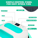 MECOLOUR Heat Press Machine for T Shirts, Portable Heat Press 9"X9" With Heat Press Mat, PTFE Teflon and 8 Pcs Tshirt Ruler Guide, Tshirt Press MECOLOUR