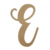 6" Wooden Letter E Unfinished, Starfish Font, Craft Cutout 1-8" Thick Wooden Craft Cutouts