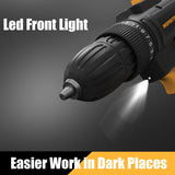 INSPIRITECH 20V Cordless Drill, Power Drill Set with 2 Batteries and Charger,3/8-Inch Chuck Electric Drill Kit with 24-Torque Setting, Drill Driver INSPIRITECH