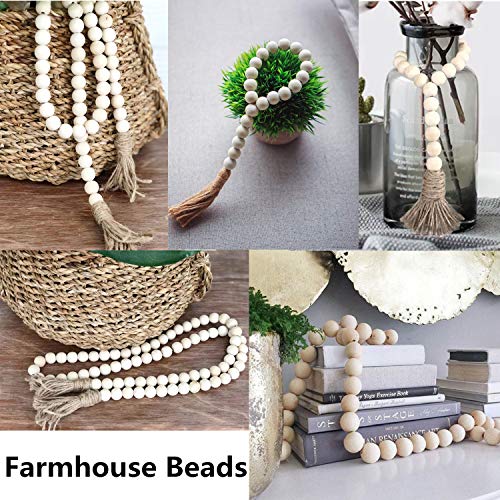 Round Wood Beads 20 mm Unfinished Spacer Beads Natural Craft Loose Beads for DIY Art Supplies Bracelet Hand-Made 100 Pack…… Hadoife