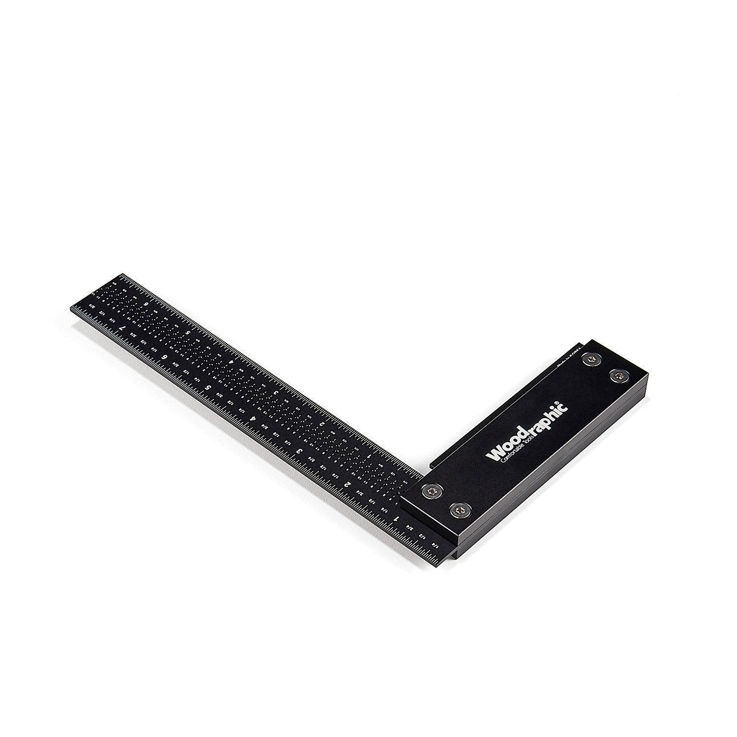 Woodraphic Precision Square 8-inch Guaranteed T Measurements Ruler for Measuring and Marking Woodworking Carpenters - Aluminum Steel Framing - WoodArtSupply