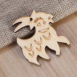 SUPVOX 10Pcs Unfinished Wood Cutout Wooden Goat Shape Natural Wood Pieces for DIY Arts Crafts Projects SUPVOX