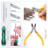 Glarks 28Pcs Guitar Maintenance and Repair Kit Including Fingerboard Protector, Hex Wrenches, Files, String Ruler Action Ruler, Spanner Wrench, Glarks