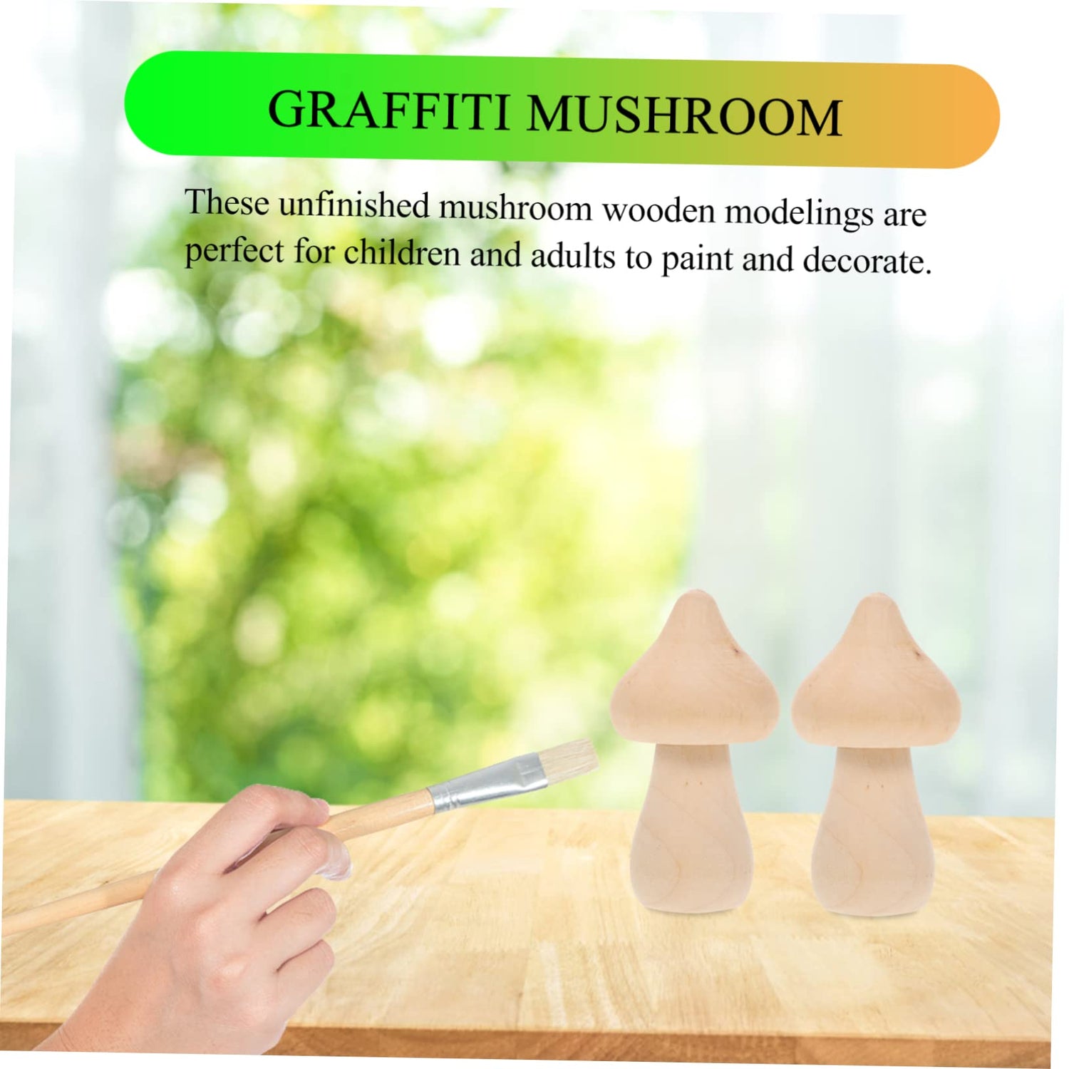 NOLITOY 10pcs Wooden Mushroom DIY Wood Mushroom Unfinished Wood Toy Wooden Peg Dolls Wooden People Body Unpainted Wood Mushroom Home Decorations NOLITOY