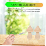 NOLITOY 10pcs Wooden Mushroom DIY Wood Mushroom Unfinished Wood Toy Wooden Peg Dolls Wooden People Body Unpainted Wood Mushroom Home Decorations NOLITOY