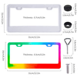 NiArt Car License Plate Frame Epoxy Resin Casting Silicone Mold Kit + Screw Accessories + Glitters, Handmade Crafts Supplies Car Plate Bracket NiArt