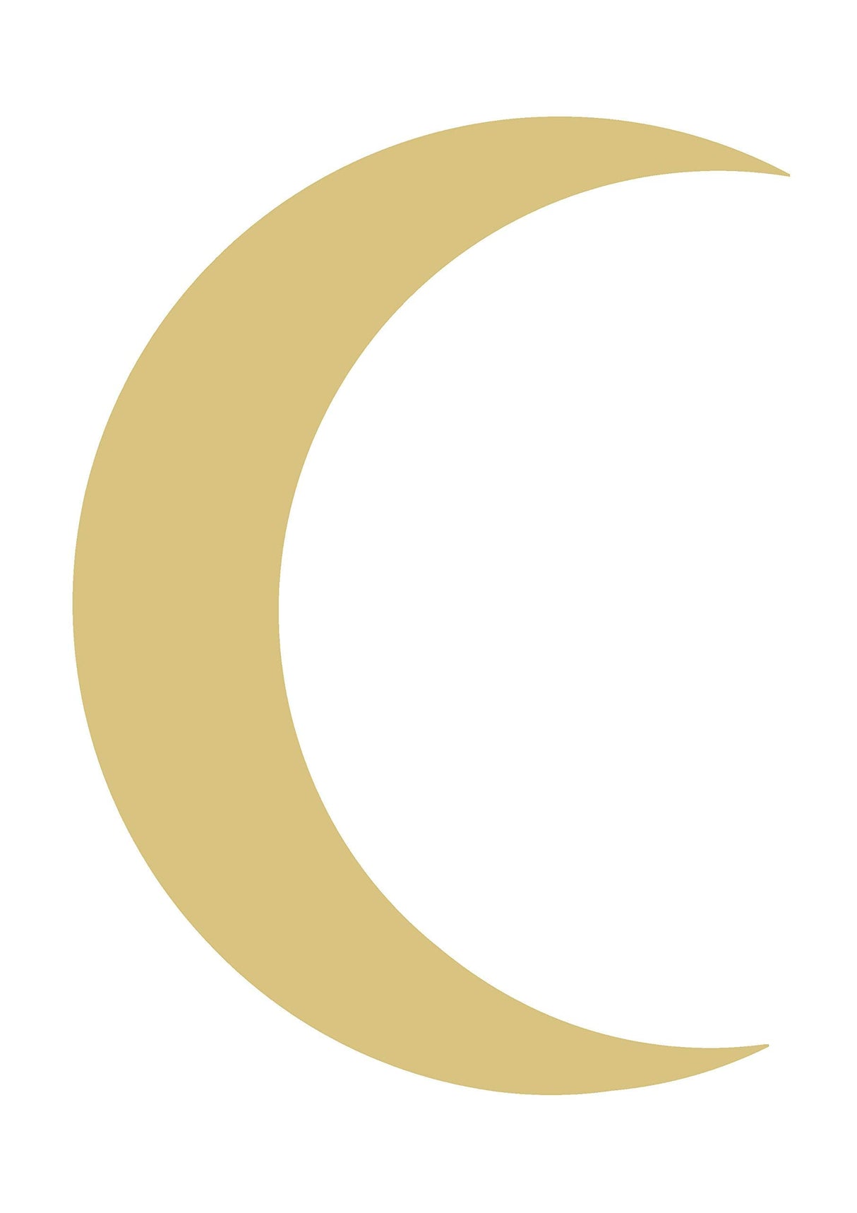 Crescent Moon Cutout Unfinished Wood Home Decor Nursery Kids Room Special Occasion Door Hanger MDF Shape Canvas Style 1 Diverse Woodworking