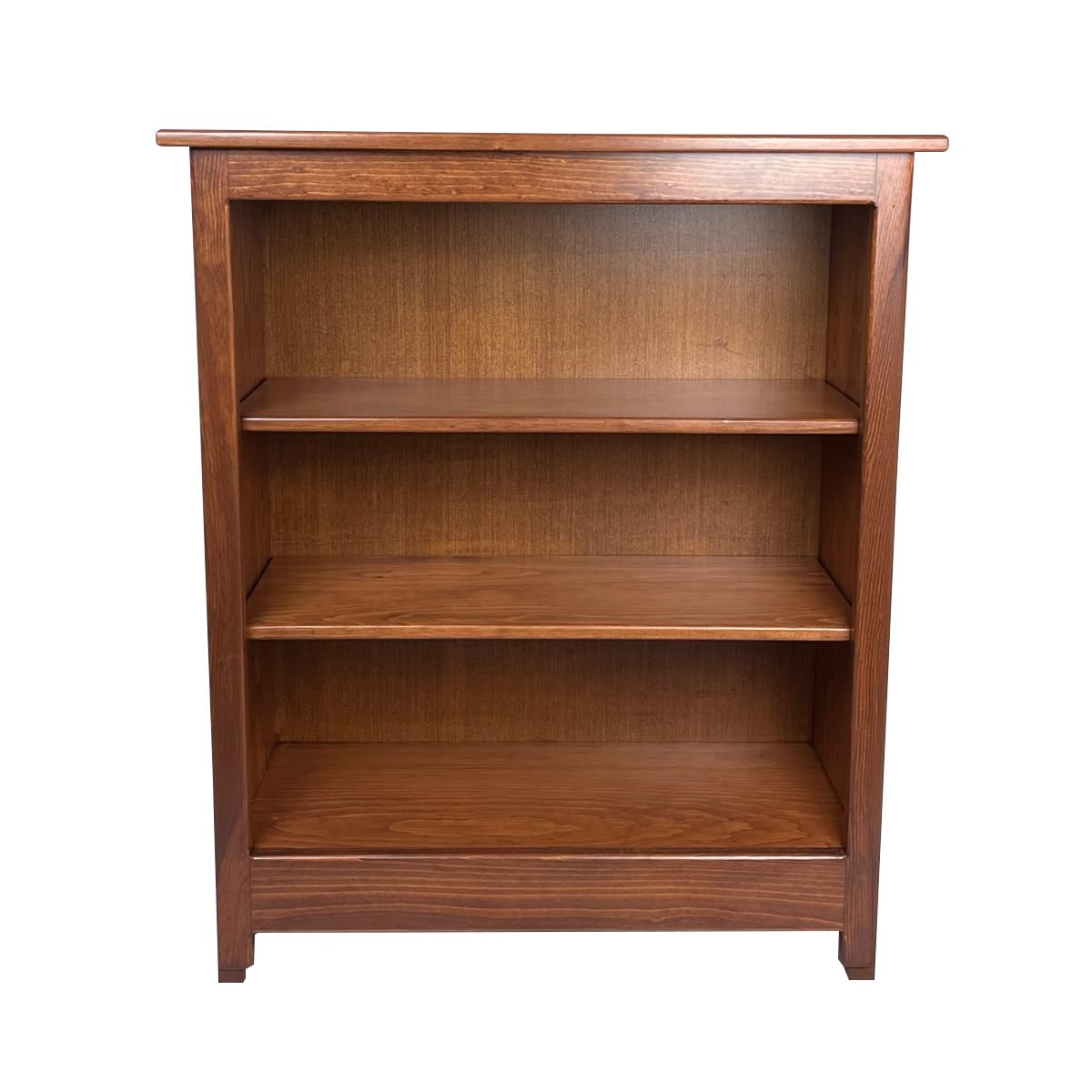 3-Tier Adjustable Wooden Bookcase in Cherry - Versatile Storage for Any Space Peaceful Classics