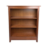 3-Tier Adjustable Wooden Bookcase in Cherry - Versatile Storage for Any Space Peaceful Classics