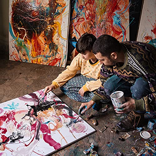 Pre Stretched Canvases for Painting 24x36 2 Pack Large Blank Canvas Boards for Acrylic Pouring and Oil Painting, 100% Cotton, 5-Time Gesso Primed JenJen Tradition