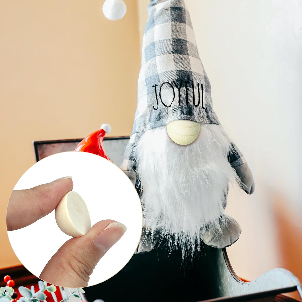 200 Pcs Half Wood Balls, Unfinished Round Split Wood Balls for Paint DIY Craft Kids Arts Toy Home Party Decoration (20mm) Tenalleys