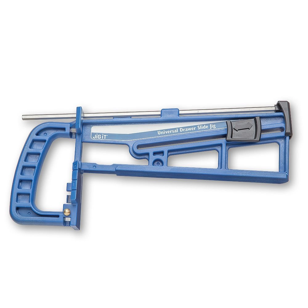 Universal Drawer Slide Jig - Cabinet Hardware Jig Install Drawer Slides Quickly, Accurately - Hardware Installation Jig w/Locking Wedge to Secure ROCKLER