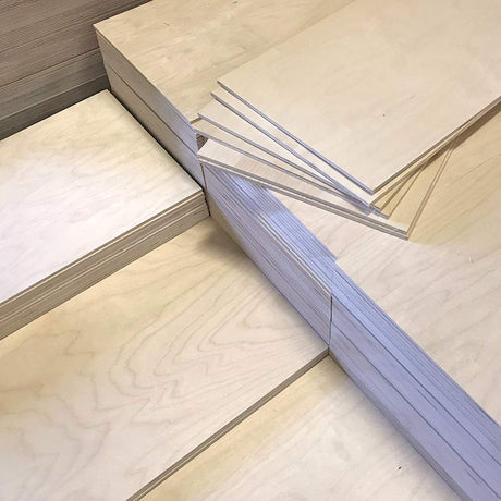 6mm 1/4" x 12" x 20" B/BB Baltic Birch Plywood (60pcs) - Perfect for Arts & Crafts, School & DIY Projects, Drawing, Painting, Wood Engraving, Burning Cherokee Wood Products