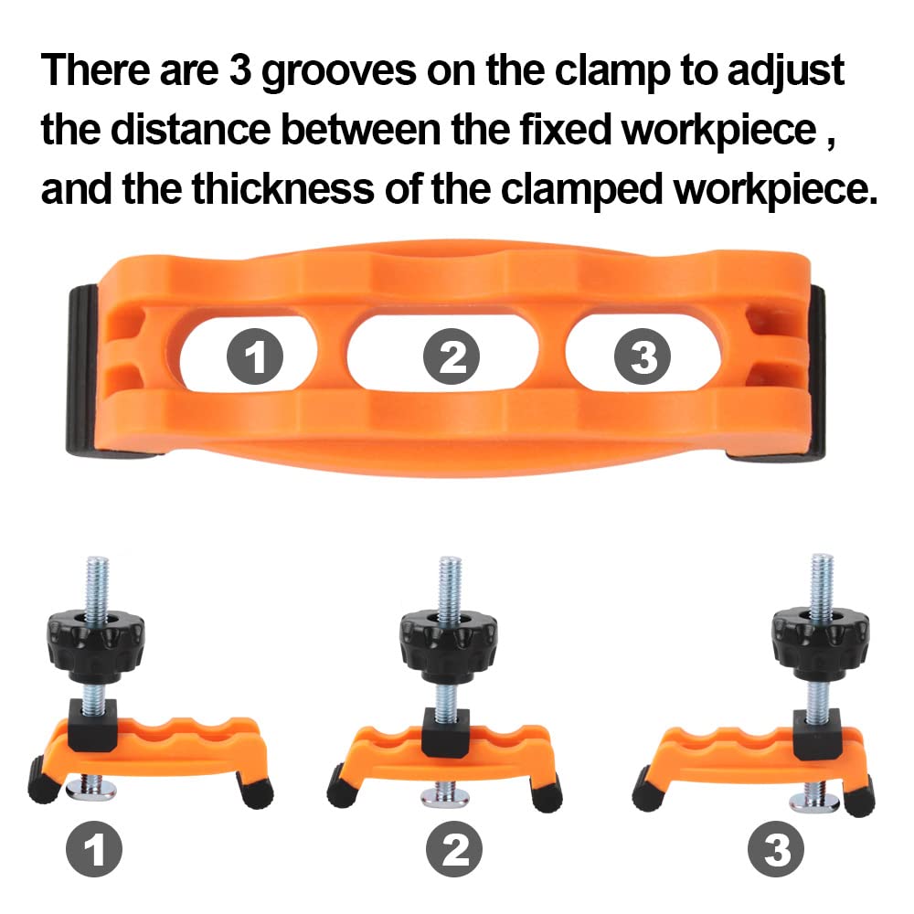 O'skool Multi-Positionable T-Track Hold Down Clamp Kit for CNC Router Clamp, Metalworking and Woodworking T-Slot T-Track Clamp,2 Pack - WoodArtSupply