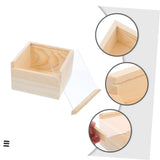 NOLITOY Box Storage Wooden Box Earring Desk Topper Tip Jar Desk Tray Party Gifts Supplies Wooden Tea Organizer Wooden Crates Unfinished Wooden Tray NOLITOY