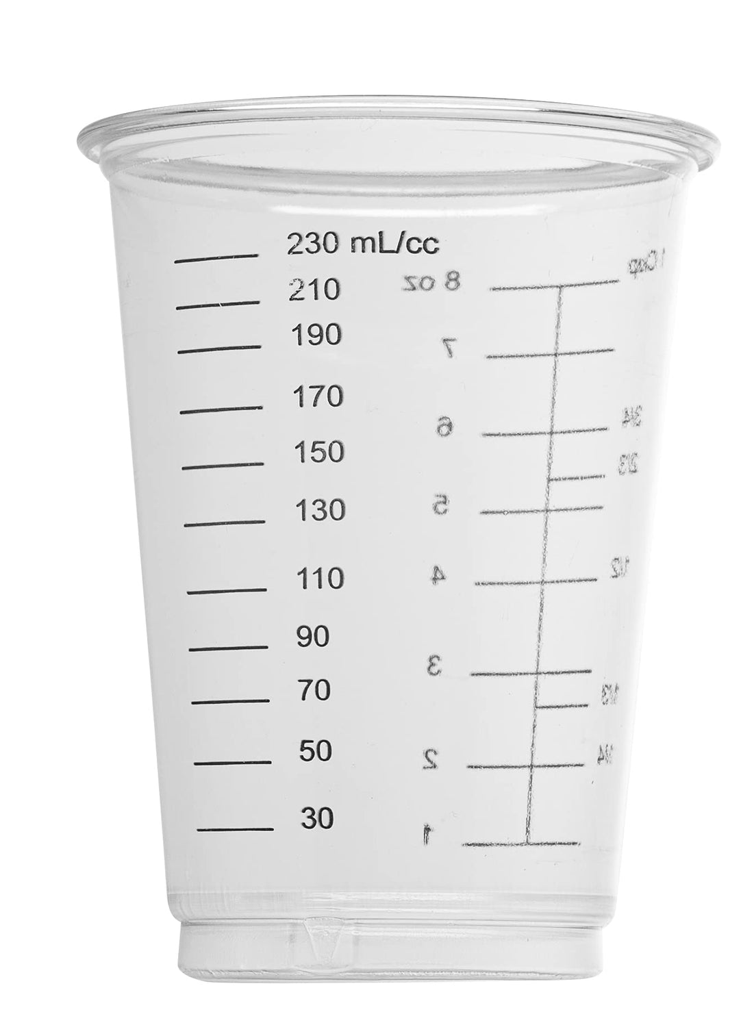 Prestee 50 Disposable Measuring Cups 8 Oz - Resin Epoxy Measuring Cups & Mixing Cup - Plastic Measuring Cups for Liquids - Liquid Mixing Cups - Dry Prestee