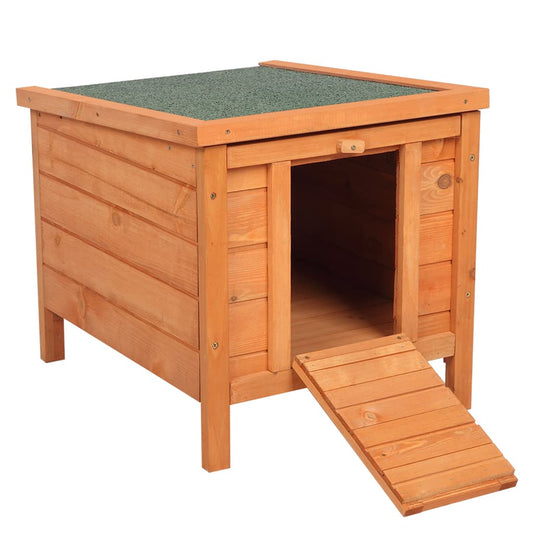 Cat House Outside, Weatherproof Wooden Bunny Rabbit Cat Hutch Outdoor Pet Cage Shelter Feral Cat House, Small Pet House and Habitats - WoodArtSupply