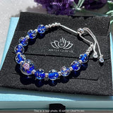 ARTSY CRAFTS INC Glow in The Dark Firefly Beads Bracelets Necklaces, Murano Glass Beads Crystal Birthstone Beaded Jewelry Adjustable Slider Chain ARTSY CRAFTS INC