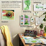 ARTEZA Alcohol Brush Markers, Set of 36 Colors, EverBlend Tropical Tones, Medium Chisel and Brush Nib, Dual Tip Markers for Drawing and Sketching ARTEZA