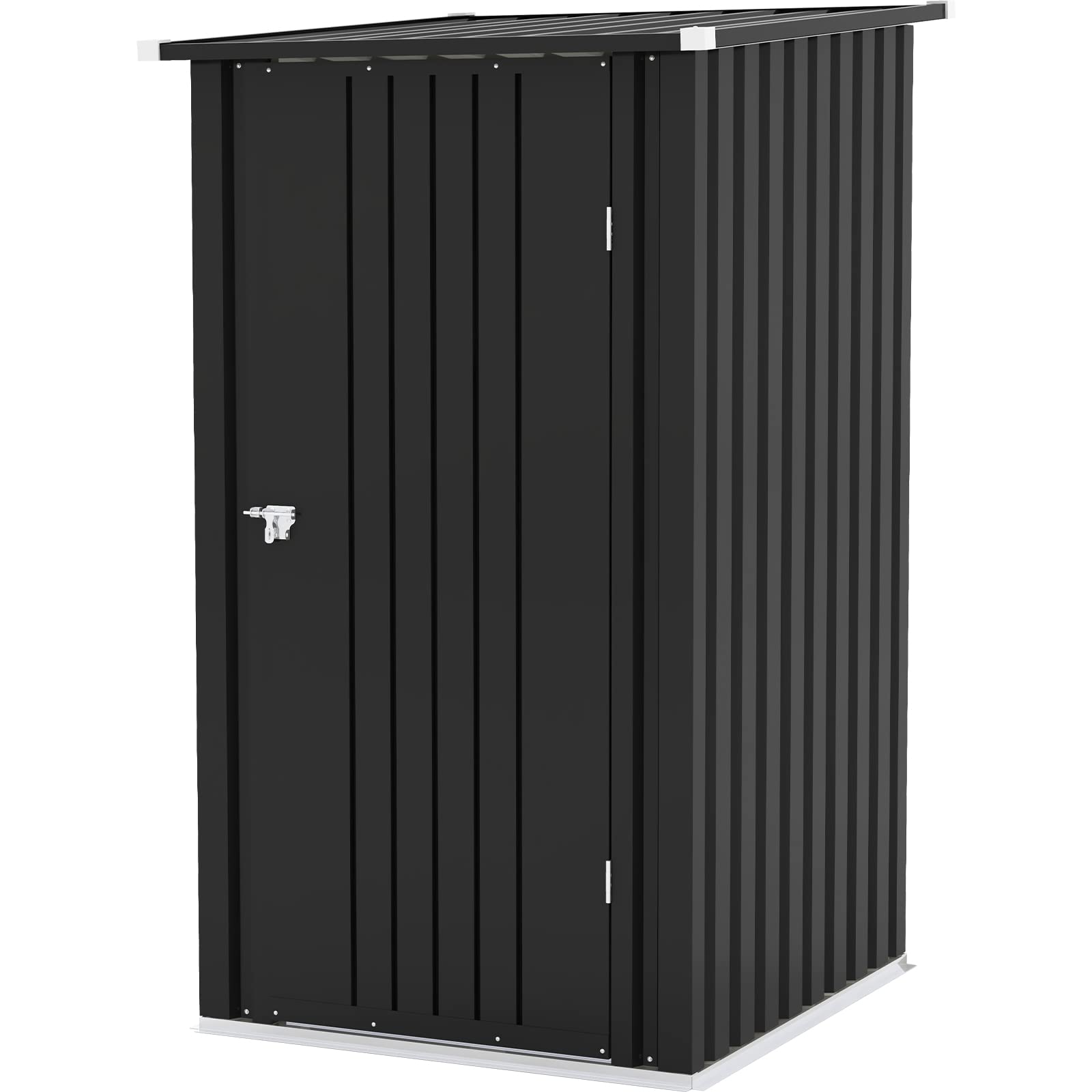 Patiowell 3 x 3 FT Outdoor Storage Shed,Small Garden Tool Storage Shed with Sloping Roof and Single Lockable Door, Outdoor Shed for Backyard Garden - WoodArtSupply