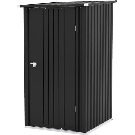 Patiowell 3 x 3 FT Outdoor Storage Shed,Small Garden Tool Storage Shed with Sloping Roof and Single Lockable Door, Outdoor Shed for Backyard Garden Patiowell