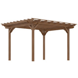 Outsunny 12' x 10' Outdoor Pergola, Wood Grape Gazebo for Climbing Plant Support, Garden, Patio, Backyard, Deck, Brown Outsunny