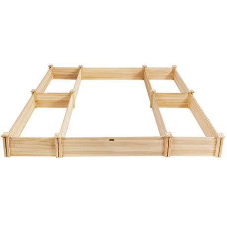 Giantex U-Shaped Raised Garden Bed, Wood Raised Garden Planter Box for Vegetables and Flowers, Easy Assembly, Garden Container for Backyard, Patio, Giantex