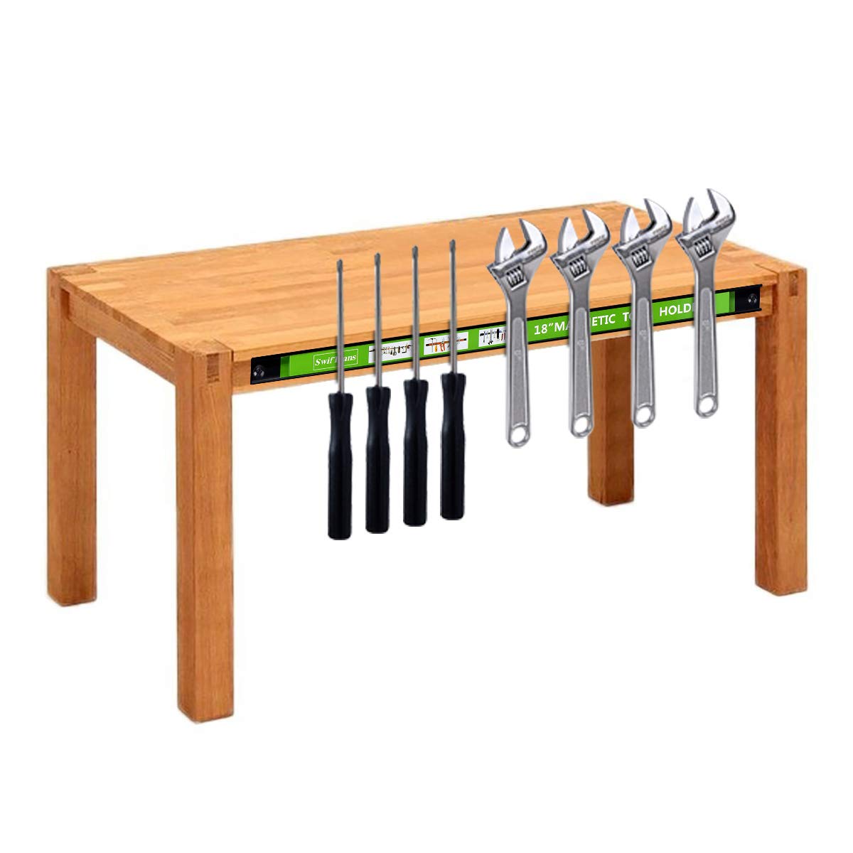 swiftrans Magnetic Tool Holder 18 Inch 8 Pack Heavy Duty Magnet Tool Bar Strip Rack Wall Mount Green¡­ swiftrans